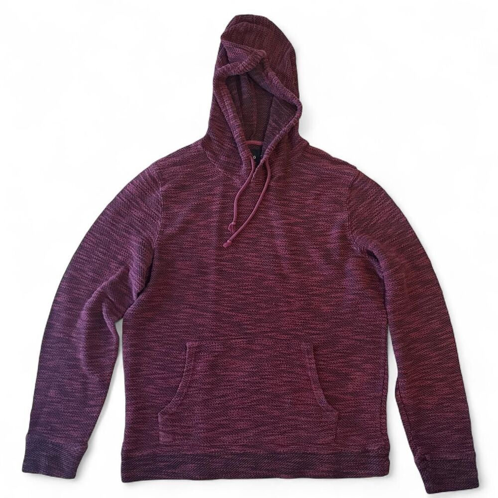 BDG Burgundy Marled Pullover Hoodie Size Medium Soft Knit Sweater Hoodie